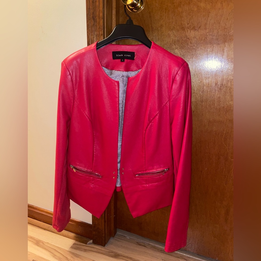 Women’s Red Leather Jacket